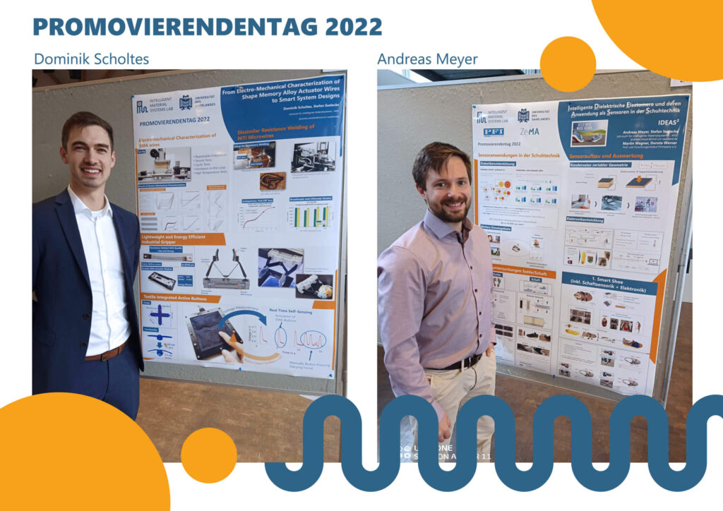 Dominik Scholtes und Andreas Meyer mit ihren Postern auf dem Promovierendentag 2022